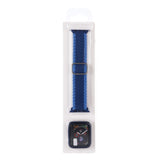 Adjustable Striped Woven Nylon Watchband + Watch Case Set For Apple Watch Series, 7 41mm/6&SE&5&4 40mm/3&2&1 38mm, 7 45mm/6&SE&5&4 44mm/3&2&1 42mm
