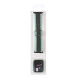 Adjustable Striped Woven Nylon Watchband + Watch Case Set For Apple Watch Series, 7 41mm/6&SE&5&4 40mm/3&2&1 38mm, 7 45mm/6&SE&5&4 44mm/3&2&1 42mm