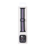 Adjustable Striped Woven Nylon Watchband + Watch Case Set For Apple Watch Series, 7 41mm/6&SE&5&4 40mm/3&2&1 38mm, 7 45mm/6&SE&5&4 44mm/3&2&1 42mm