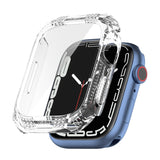 Rhombus Belt Drill + Tempered Film Integrated Case, For Apple Watch Series 9 / 8 / 7 41mm, For Apple Watch Series 9 / 8 / 7 45mm