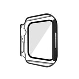 Electroplating Matte All-inclusive PC + Tempered Glass Watch Case, For Apple Watch Series 9 / 8 / 7 41mm, For Apple Watch Series 9 / 8 / 7 45mm