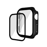Electroplating Matte All-inclusive PC + Tempered Glass Watch Case, For Apple Watch Series 9 / 8 / 7 41mm, For Apple Watch Series 9 / 8 / 7 45mm