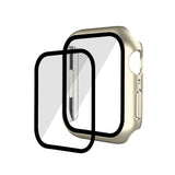 Electroplating Matte All-inclusive PC + Tempered Glass Watch Case, For Apple Watch Series 9 / 8 / 7 41mm, For Apple Watch Series 9 / 8 / 7 45mm