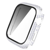 Diamond PC + Tempered Glass Watch Case For Apple Watch Series, 7 41mm, 7 45mm