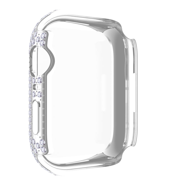 Diamond PC + Tempered Glass Watch Case For Apple Watch Series, 7 41mm, 7 45mm