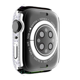 Diamond PC + Tempered Glass Watch Case For Apple Watch Series, 7 41mm, 7 45mm