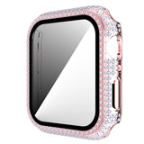 Diamond PC + Tempered Glass Watch Case For Apple Watch Series, 6&SE&5&4 40mm, 6&SE&5&4 44mm