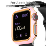 Two-color Electroplating PC Watch Case For Apple Watch Series, 3&2&1 38mm, 3&2&1 42mm