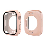 PC + Tempered Glass Film Waterproof Watch Case with Lower Cover For Apple Watch Series 9 / 8 / 7 45mm, 9 / 8 / 7 41mm, 9 / 8 / 7 45mm