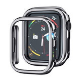 Electroplated PC Hollow Watch Protective Case, For Apple Watch Series 9 / 8 / 7 41mm, For Apple Watch Series 9 / 8 / 7 45mm