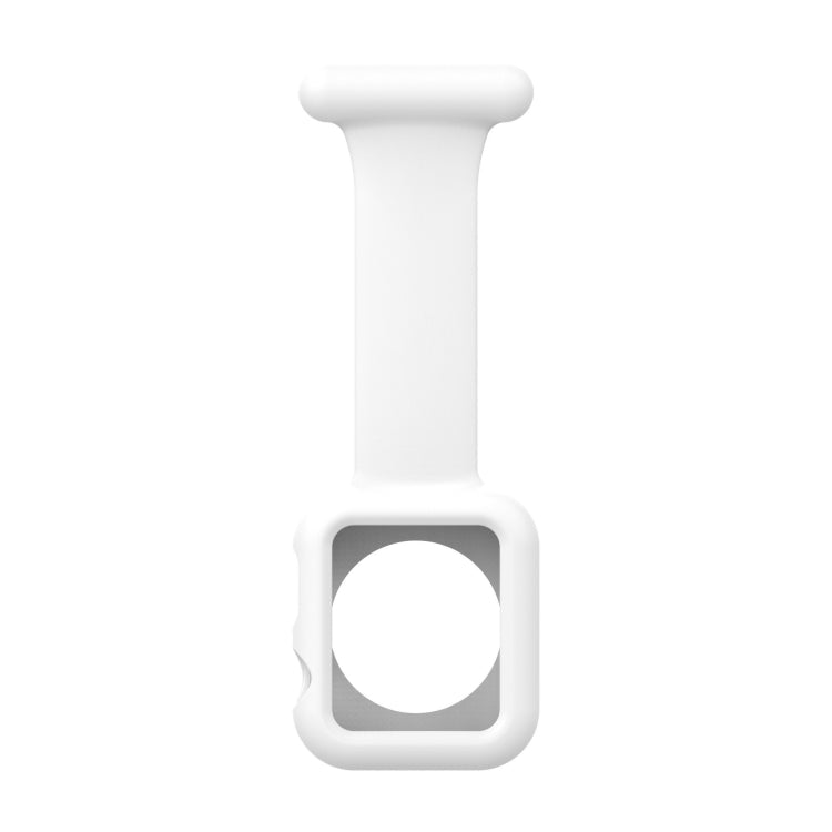 Silicone Nurse Brooch Watch Band Case For Apple Watch Series, 7 41mm / 6&SE&5&4 40mm / 3&2&1 38mm, 7 45mm / 6&SE&5&4 44mm / 3&2&1 42mm