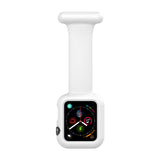Silicone Nurse Brooch Watch Band Case For Apple Watch Series, 7 41mm / 6&SE&5&4 40mm / 3&2&1 38mm, 7 45mm / 6&SE&5&4 44mm / 3&2&1 42mm