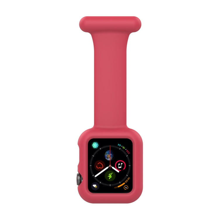 Silicone Nurse Brooch Watch Band Case For Apple Watch Series, 7 41mm / 6&SE&5&4 40mm / 3&2&1 38mm, 7 45mm / 6&SE&5&4 44mm / 3&2&1 42mm