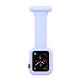Silicone Nurse Brooch Watch Band Case For Apple Watch Series, 7 41mm / 6&SE&5&4 40mm / 3&2&1 38mm, 7 45mm / 6&SE&5&4 44mm / 3&2&1 42mm