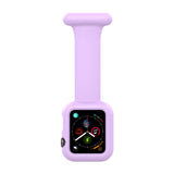 Silicone Nurse Brooch Watch Band Case For Apple Watch Series, 7 41mm / 6&SE&5&4 40mm / 3&2&1 38mm, 7 45mm / 6&SE&5&4 44mm / 3&2&1 42mm