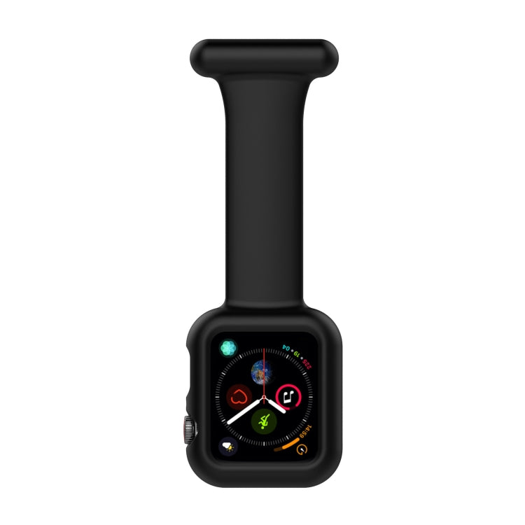 Silicone Nurse Brooch Watch Band Case For Apple Watch Series, 7 41mm / 6&SE&5&4 40mm / 3&2&1 38mm, 7 45mm / 6&SE&5&4 44mm / 3&2&1 42mm