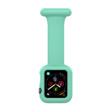 Silicone Nurse Brooch Watch Band Case For Apple Watch Series, 7 41mm / 6&SE&5&4 40mm / 3&2&1 38mm, 7 45mm / 6&SE&5&4 44mm / 3&2&1 42mm