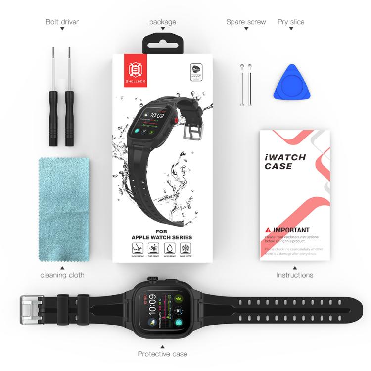 RedPepper TPU + PC + Silicone Waterproof Watch Case For Apple Watch Series 9 / 8 / 7 41mm, For Apple Watch Series 9 / 8 / 7 45mm