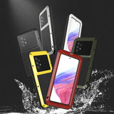 LOVE MEI Metal Shockproof Waterproof Dustproof Protective Phone Case with Glass, For Samsung Galaxy A53, For Samsung Galaxy S22, For Samsung Galaxy S22+