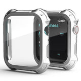 2 in 1 PC Frame + Screen Tempered Glass Film Protective Case, For Apple Watch Series 9 / 8 / 7 41mm, For Apple Watch Series 9 / 8 / 7 45mm