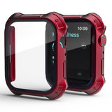 2 in 1 PC Frame + Screen Tempered Glass Film Protective Case, For Apple Watch Series 9 / 8 / 7 41mm, For Apple Watch Series 9 / 8 / 7 45mm