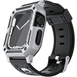 Military Silicone Watch Band + Watch Case Set, For Apple Watch Series 9/8/7 45mm, For Apple Watch Series 9/8/7 41mm