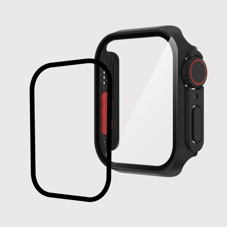For Apple Watch Series 9 / 8 / 7 45mm Film PC Watch Case with Detachable Button, For Apple Watch Series 9 / 8 / 7 45mm