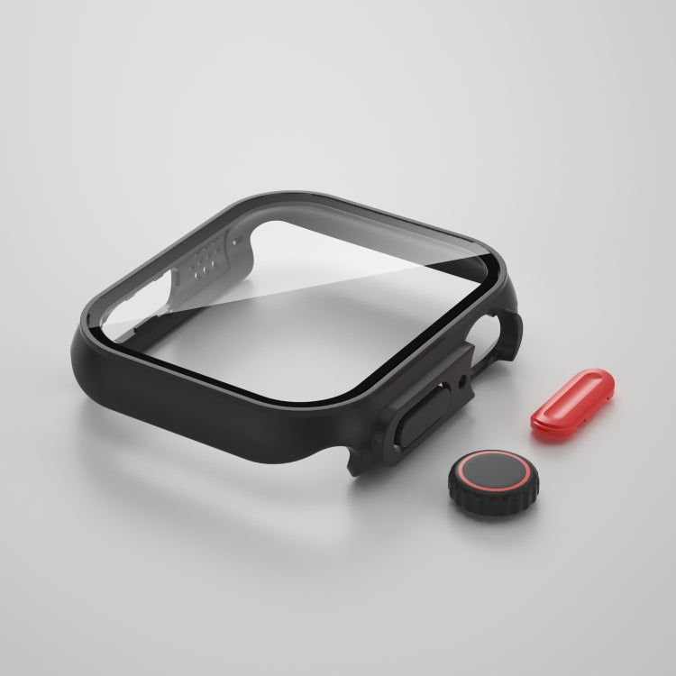 For Apple Watch Series 9 / 8 / 7 45mm Film PC Watch Case with Detachable Button, For Apple Watch Series 9 / 8 / 7 45mm
