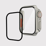 For Apple Watch Series 9 / 8 / 7 45mm Film PC Watch Case with Detachable Button, For Apple Watch Series 9 / 8 / 7 45mm