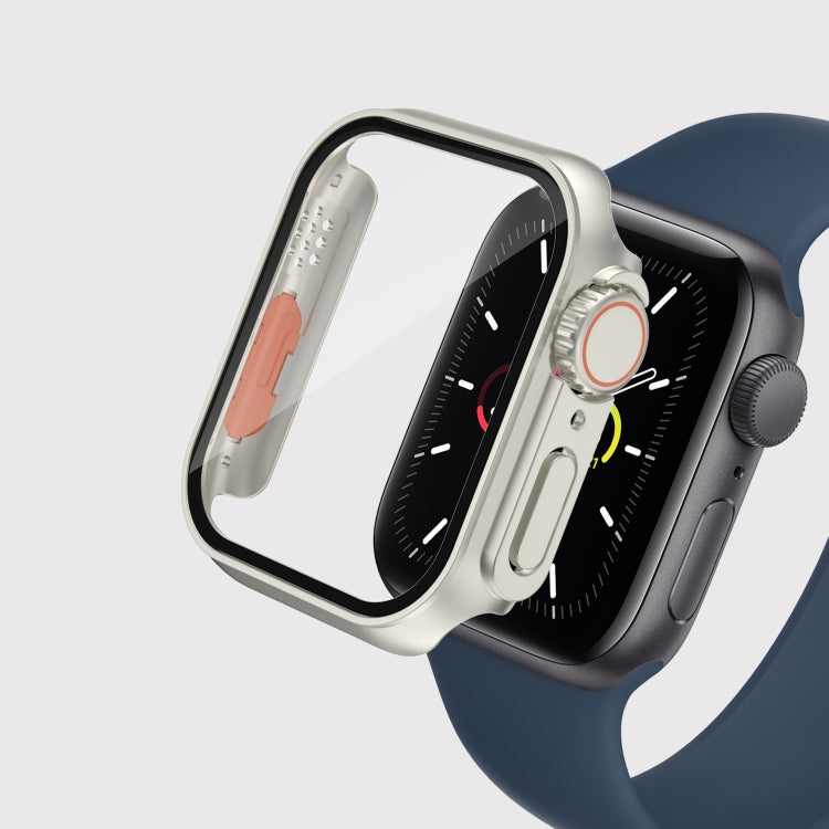 For Apple Watch Series 9 / 8 / 7 45mm Film PC Watch Case with Detachable Button, For Apple Watch Series 9 / 8 / 7 45mm