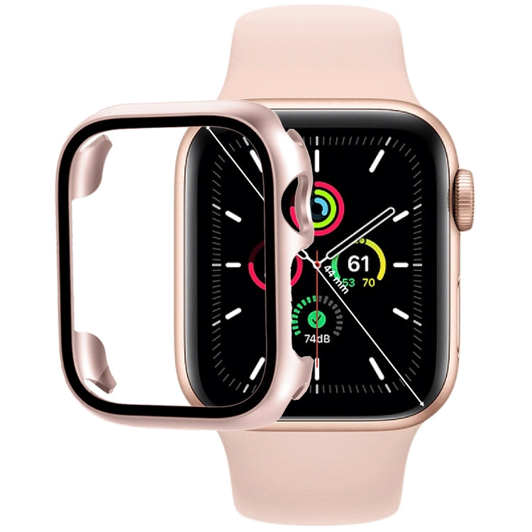 Tempered Glass Film PC Watch Case, For Apple Watch Series SE 3&SE 2&6&SE&5&4 44mm, For Apple Watch Series SE 3&SE 2&6&SE&5&4 40mm