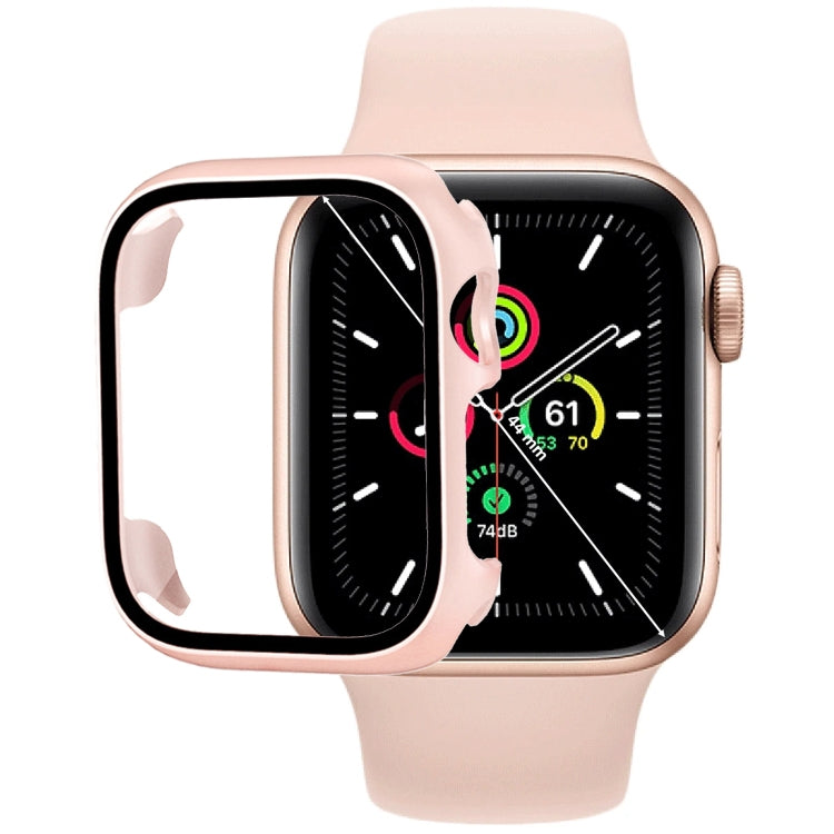 Tempered Glass Film PC Watch Case, For Apple Watch Series SE 3&SE 2&6&SE&5&4 44mm, For Apple Watch Series SE 3&SE 2&6&SE&5&4 40mm