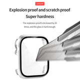 Tempered Glass Film PC Watch Case, For Apple Watch Series SE 3&SE 2&6&SE&5&4 44mm, For Apple Watch Series SE 3&SE 2&6&SE&5&4 40mm
