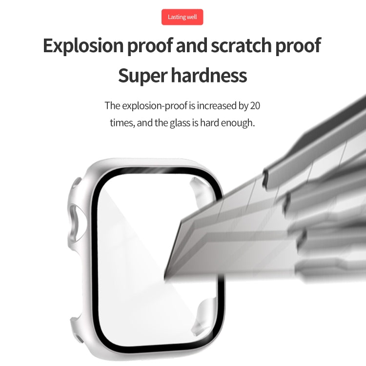 Tempered Glass Film PC Watch Case, For Apple Watch Series SE 3&SE 2&6&SE&5&4 44mm, For Apple Watch Series SE 3&SE 2&6&SE&5&4 40mm