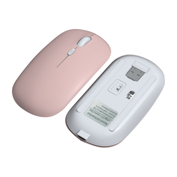 1600dpi Bluetooth 2.4G Wireless Dual Mode Mouse, Bluetooth + 2.4G(White), Bluetooth + 2.4G(Black), Bluetooth + 2.4G(Pink), Bluetooth + 2.4G(Purple), Bluetooth + 2.4G(Yellow), Bluetooth + 2.4G(Blue), Bluetooth + 2.4G(Mint Green)                         ...