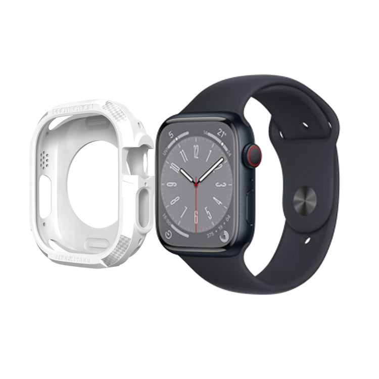 Carbon Fiber Shockproof Case For Apple Watch, Series 9 / 8 / 7 45mm