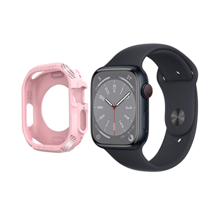 Carbon Fiber Shockproof Case For Apple Watch, Series 9 / 8 / 7 45mm