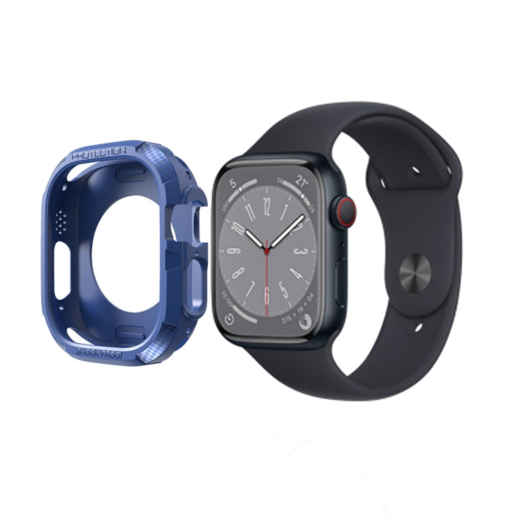 Carbon Fiber Shockproof Case For Apple Watch, Series 9 / 8 / 7 45mm