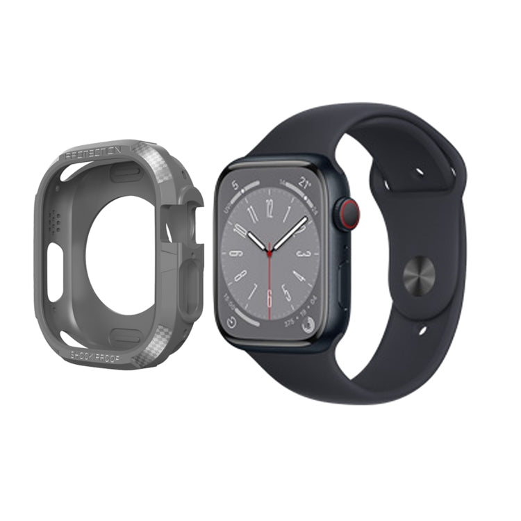 Carbon Fiber Shockproof Case For Apple Watch, Series 9 / 8 / 7 45mm