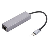 SL-030 USB-C / Type-C to Gigabit Ethernet RJ45 & 3 x USB 3.0 Adapter Converter HUB, USB-C / Type-C to RJ45 & 3 x USB