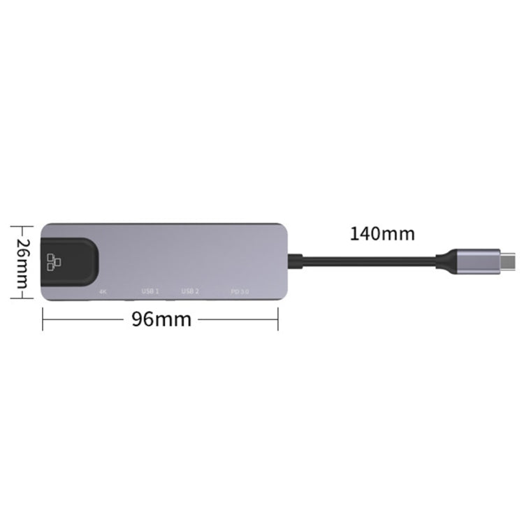 Onten OTN-UC920S USB-C / Type-C Portable Multifunctional HUB Docking Station, OTN-UC920S