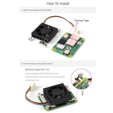 Waveshare Dedicated 3007 Cooling Fan for Raspberry Pi Compute Module 4 CM4, 5V, 12V