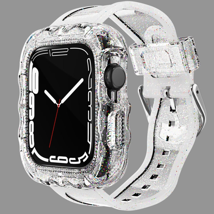 TPU Integrated Case Watch Band, For Apple Watch Series 9&8&7 41mm/SE2025&SE 2&6&SE&5&4 40mm, For Apple Watch Series 9&8&7 45mm/SE2025&SE 2&6&SE&5&4 44mm