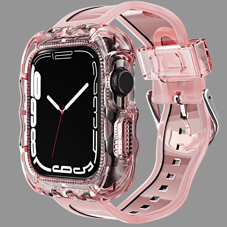 TPU Integrated Case Watch Band, For Apple Watch Series 9&8&7 41mm/SE2025&SE 2&6&SE&5&4 40mm, For Apple Watch Series 9&8&7 45mm/SE2025&SE 2&6&SE&5&4 44mm