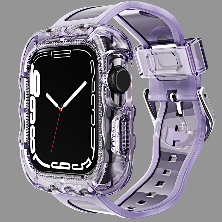 TPU Integrated Case Watch Band, For Apple Watch Series 9&8&7 41mm/SE2025&SE 2&6&SE&5&4 40mm, For Apple Watch Series 9&8&7 45mm/SE2025&SE 2&6&SE&5&4 44mm