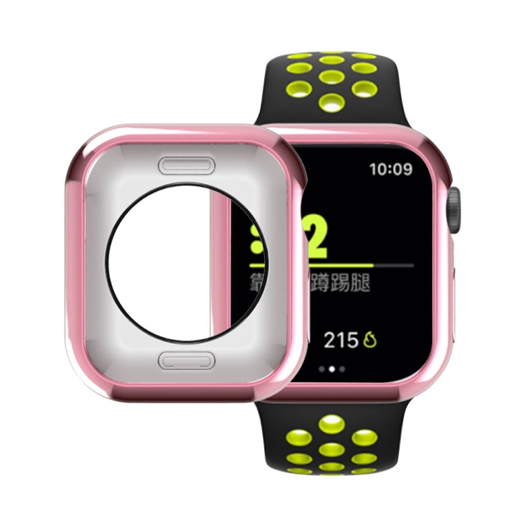 Plating TPU Round Hole Hollowing Protective Case, For Apple Watch Series 6 / 5 / 4 / SE 2025 / 2023 / 2022 40mm, For Apple Watch Series 3 & 2 & 1 42mm