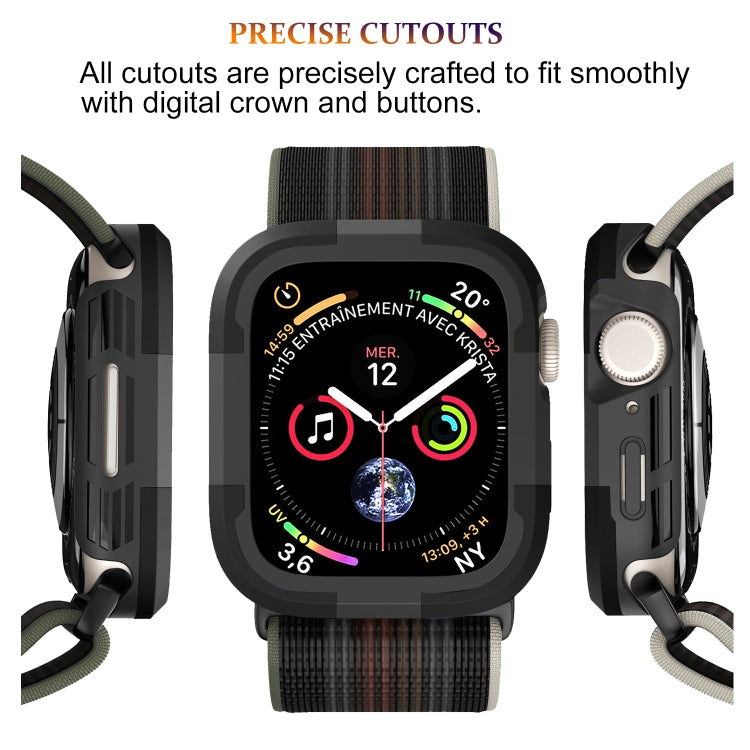 Armor Frame Watch Case, For Apple Watch Series 9 / 8 / 7 41mm, For Apple Watch Series SE 2&6&SE&5&4 44mm, For Apple Watch Series 9 / 8 / 7 45mm, For Apple Watch Ultra 3 / 2 / 1 49mm, For Apple Watch Series SE 2&6&SE&5&4 40mm