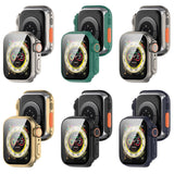 Tempered Film + PC Integrated Watch Protective Case, For Apple Watch Series SE 2 / 6 / SE / 5 / 4 40mm, For Apple Watch Series 9 / 8 / 7 41mm, For Apple Watch Series SE 2 / 6 / SE / 5 / 4 44mm, For Apple Watch Series 9 / 8 / 7 45mm