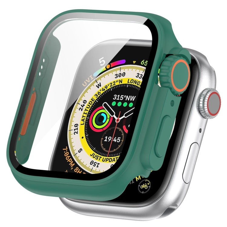 Tempered Film + PC Integrated Watch Protective Case, For Apple Watch Series SE 2 / 6 / SE / 5 / 4 40mm, For Apple Watch Series 9 / 8 / 7 41mm, For Apple Watch Series SE 2 / 6 / SE / 5 / 4 44mm, For Apple Watch Series 9 / 8 / 7 45mm