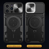CD Texture Sliding Camshield Magnetic Holder Phone Case, For iPhone 14 Pro Max, For iPhone 13 Pro Max, For iPhone 13 Pro, For iPhone 13, For iPhone 12, For iPhone 12 Pro Max, For iPhone 12 Pro, For iPhone 11 Pro Max